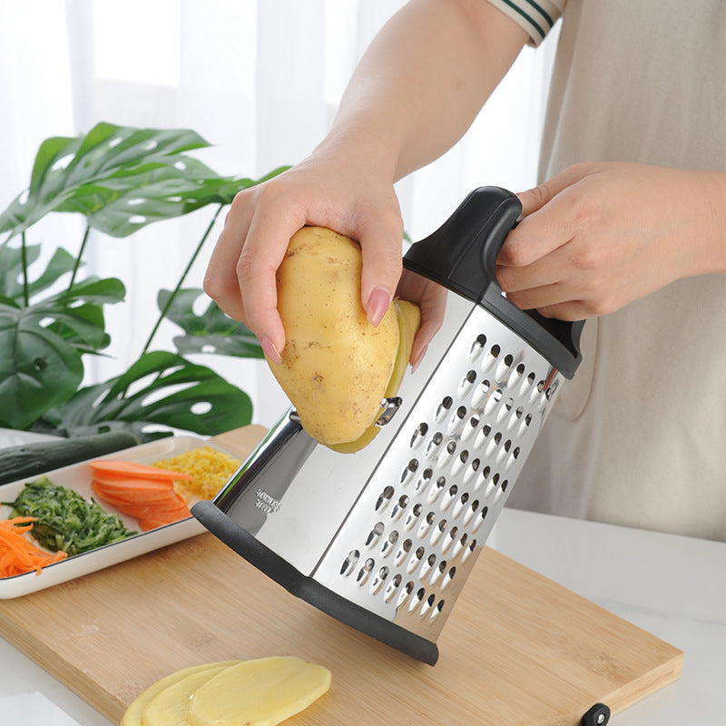 Double-sided Stainless Steel Lunch Box Grater, Storable Ginger